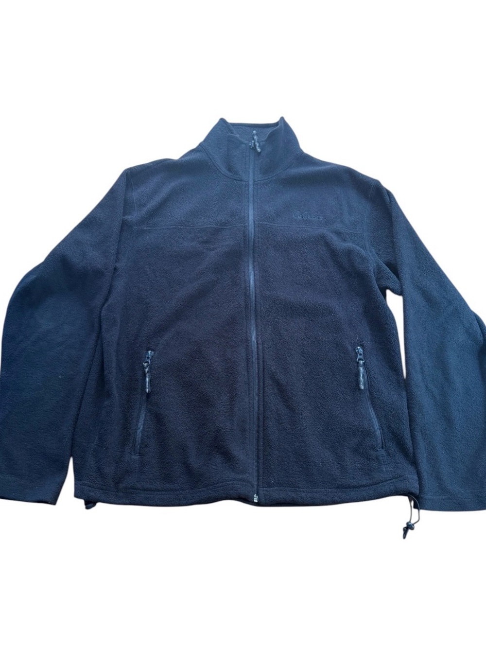 Cabela's Mens Medium Black Fleece Jacket Full Zip Outdoor Gear Pocketed Coat